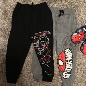 Spider-Man Kids Jogger Pants Set - Black and Gray